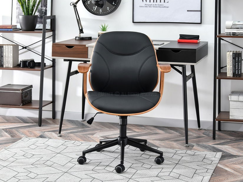 Scaun Raynold (nuc închis + negru)