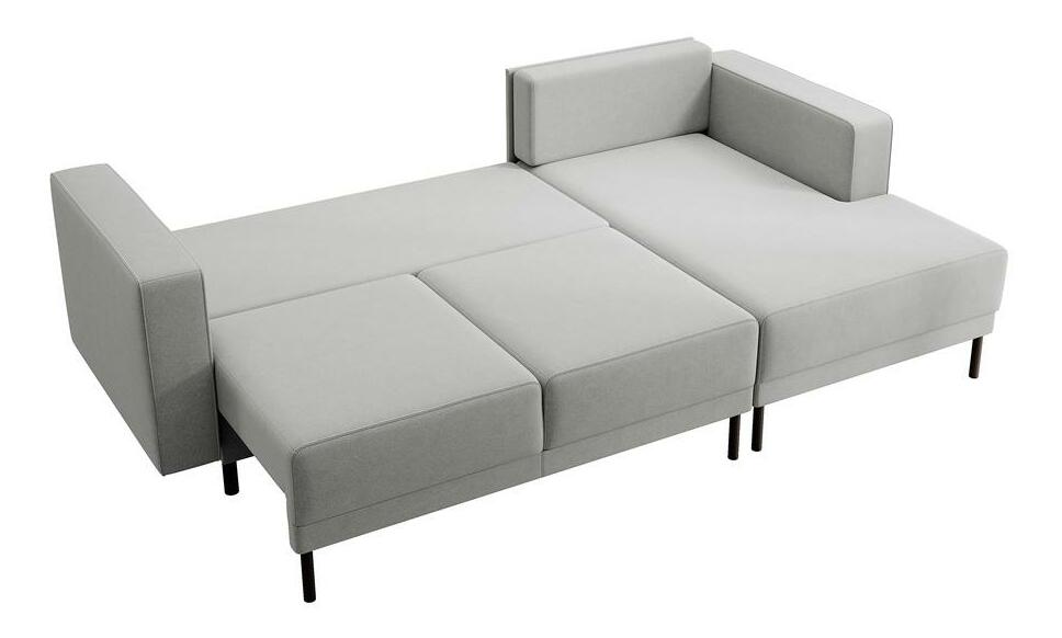 Sarokkanapé Rodriguez mini (J) (szürke + fekete) 