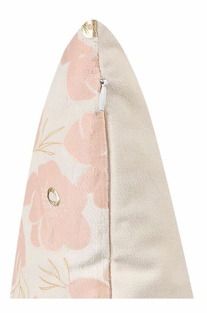 Sada 2 ozdobných vankúšov 45 x 45 cm Trite (ružová)