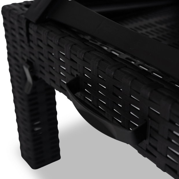 Záhradné lehátko Logro (čierna) 