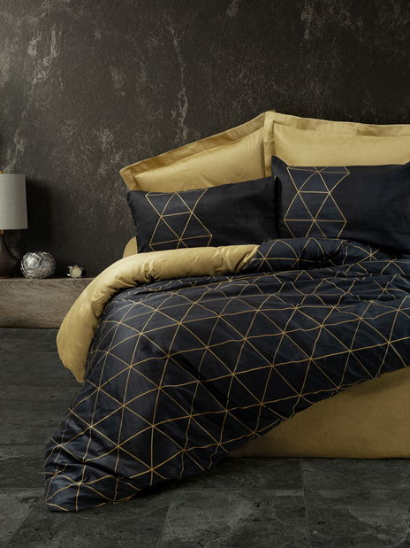 Ágynemű 200 x 220 cm Venta (arany + fekete)