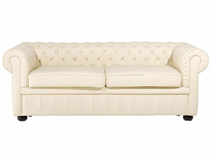 Kožna sofa trosjed Chichester (krem)