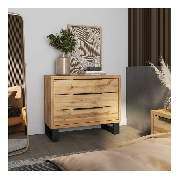 Komoda Helles (hrast wotan + crna)