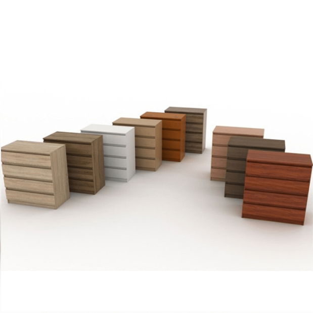 Comodă Hannah New 04 (îngustă) (alb) *resigilat