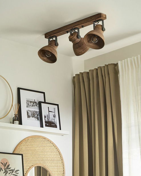 Stropné svietidlo Penza (tmavé drevo)