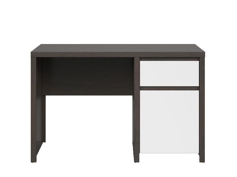 PC stolík BRW Kaspian BIU1D1S/120 (wenge + biela)