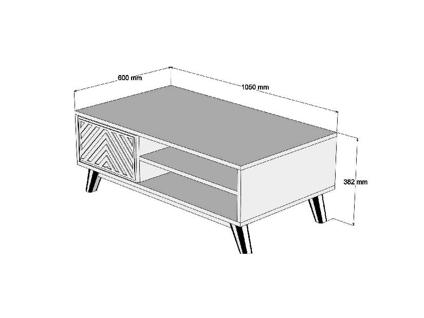 Masă de cafea Ivonne (Nuc + Crem)