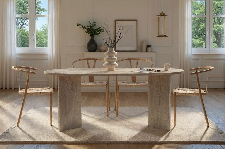 Blagovaonski stol Sublina (travertin)