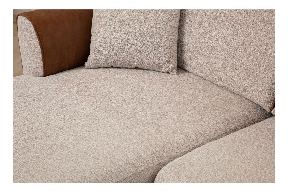 Sarokkanapé Aronaso (B) (bézs + fahéj)