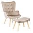 Kreslo s podnožkou Lombardi (béžová) 