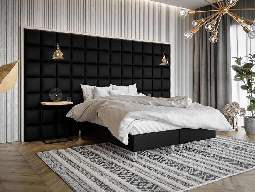 Kárpitozott fali panel Pazara 30x30 (öko-bőr Soft 011 + fekete)