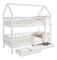 Pat etajat pentru copii 90 cm Virtuoso (alb) (cu somieră) (cu sp. depozitare)
