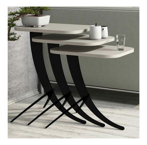 Set 3buc. măsuțe cafea Minuno (crem)