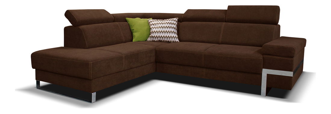 Rohová sedačka Grove L+2 (hnedá) (L)