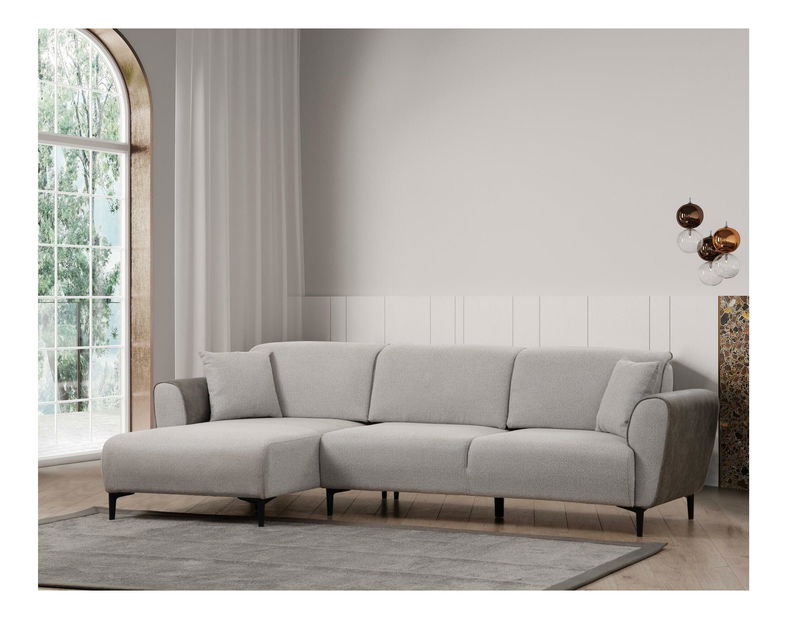 Rohová sedačka Aronaso (L) (sivá)