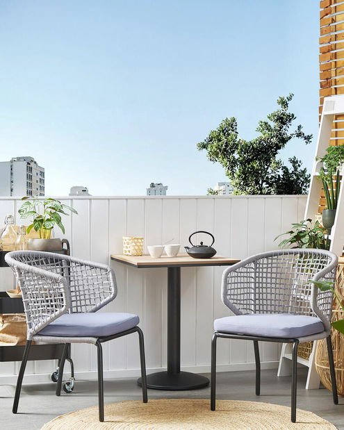 Set 2 ks. záhradných stoličiek Pali (sivá)