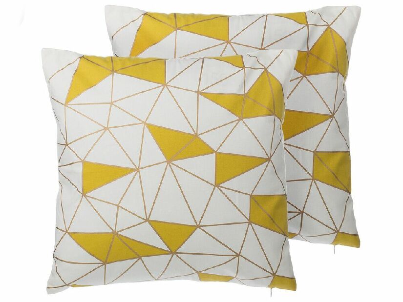 Set 2 kom. jastuka 45x45 CLARIANA (žuti trokutići)