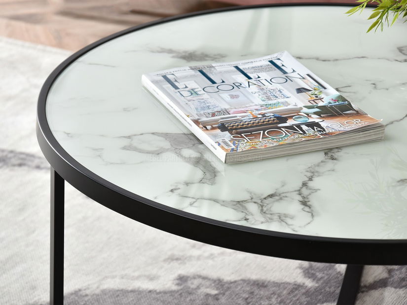 Măsuță de cafea Natol (alb + negru)