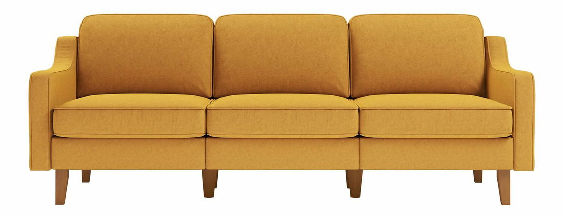 Pohovka trojsedačka Robia E (horčicová + orech)