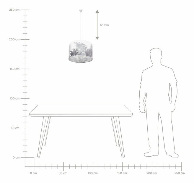 Viseća svjetiljka ZIROL (bijela + svijetlo siva)