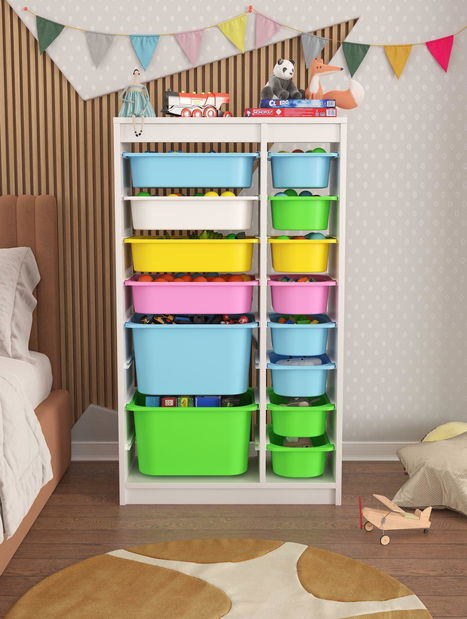 Játékrendszerező Dremonka 6 (fehér + többszínű)