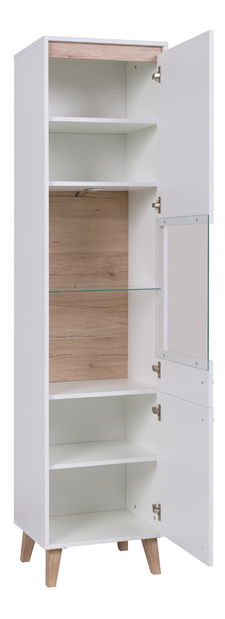 Vitrina Ovio WIT50 (bijela mat + hrast san remo svijetli)