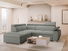 Rohová sedačka Gozo 2RR1P (sivá) (s úl. priestorom) (L)
