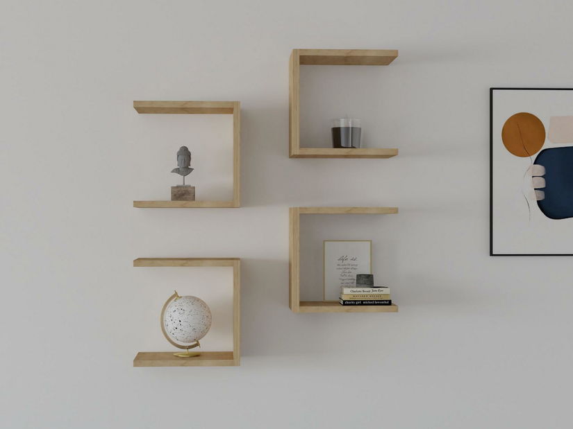 Set polica (4 kom.) Donete (zafirov hrast)