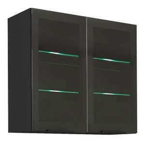 Dulap superior de bucătărie Arikona Monzesa Sobera 80 GS 72 2F (negru) 