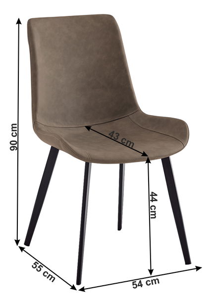 Jedálenská stolička Nico (hnedá)