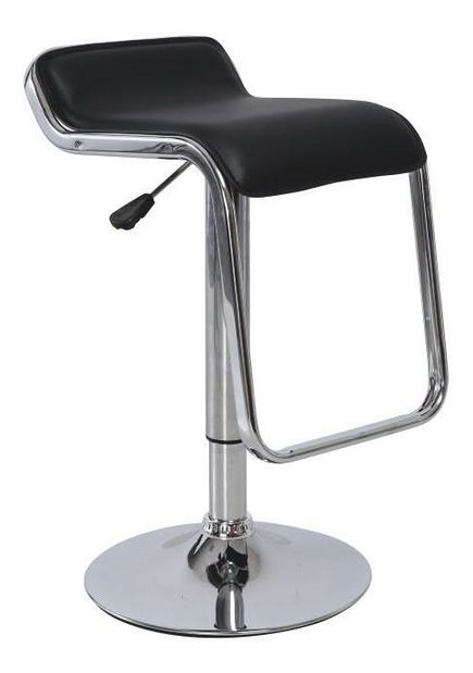 Barová stolička Illaes (čierna + chróm)