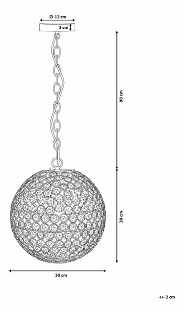 Lampă cu pandantiv Tacoma (argint)