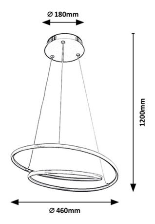 Függesztett lámpa Marrite Long (arany + fekete)