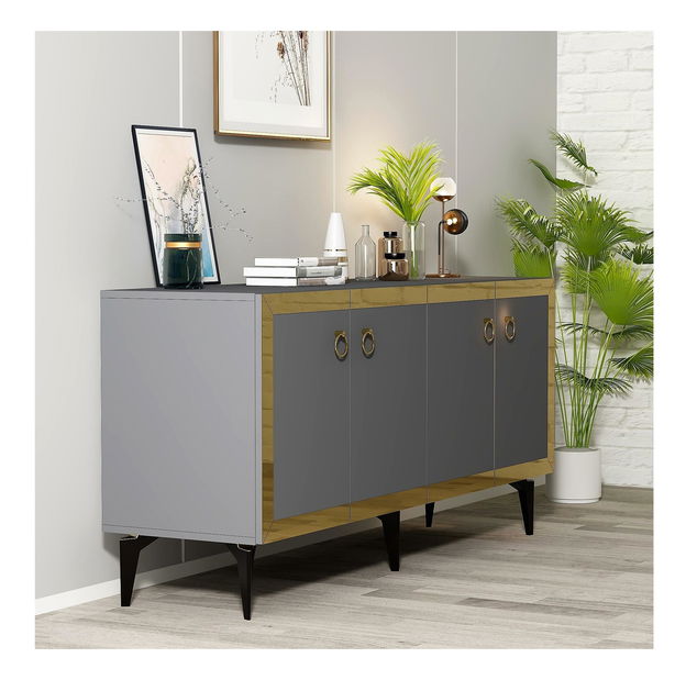 Skrinka Muvuta 1 (antracit + zlatá) 