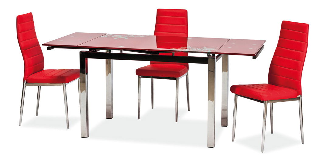Étkezőasztal Alamak (piros) (4 és 6 fő részére)
