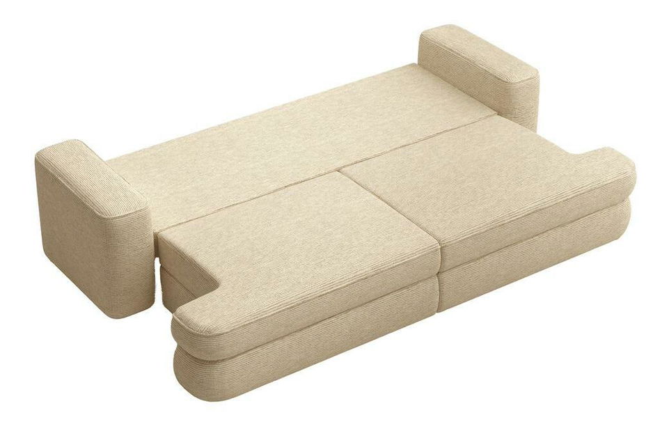 Trosjed Mello (svijetlobež + crna)