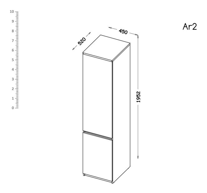 Dulap cu rafturi Alishia AR2 (alb)