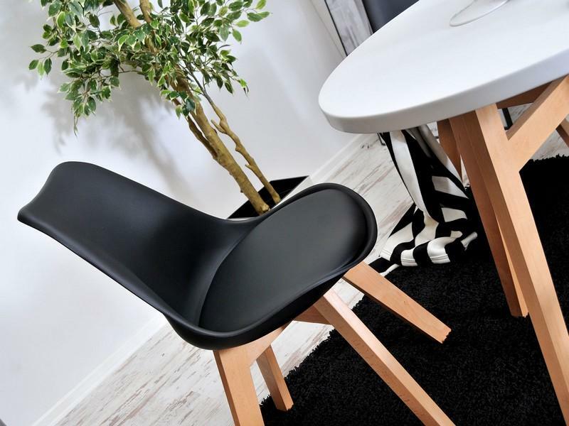 Stolička Large Wood (čierna + buk)