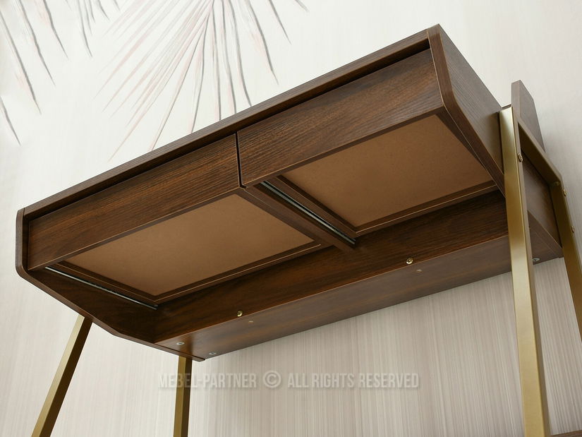 Masă PC Borge (nuc + auriu)