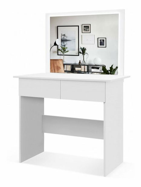 Masă de toaletă Vivi (Alb) (cu iluminat LED)