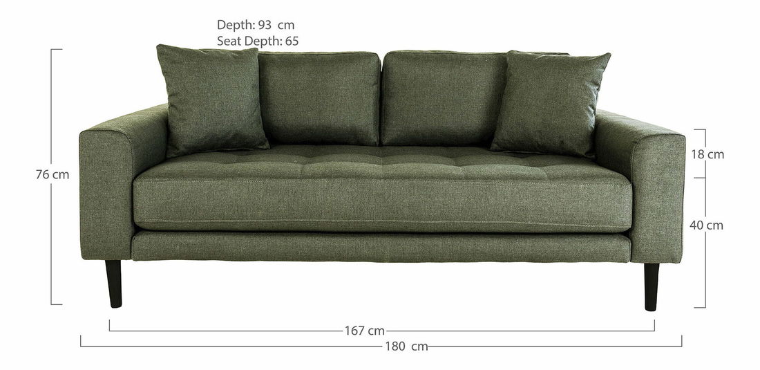 Pohovka dvojsedačka Lvaveriaora 25 (olivovo zelená)