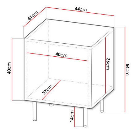 Súprava nočných stolíkov Enrique (Čierna + Čierna + Zlatá)