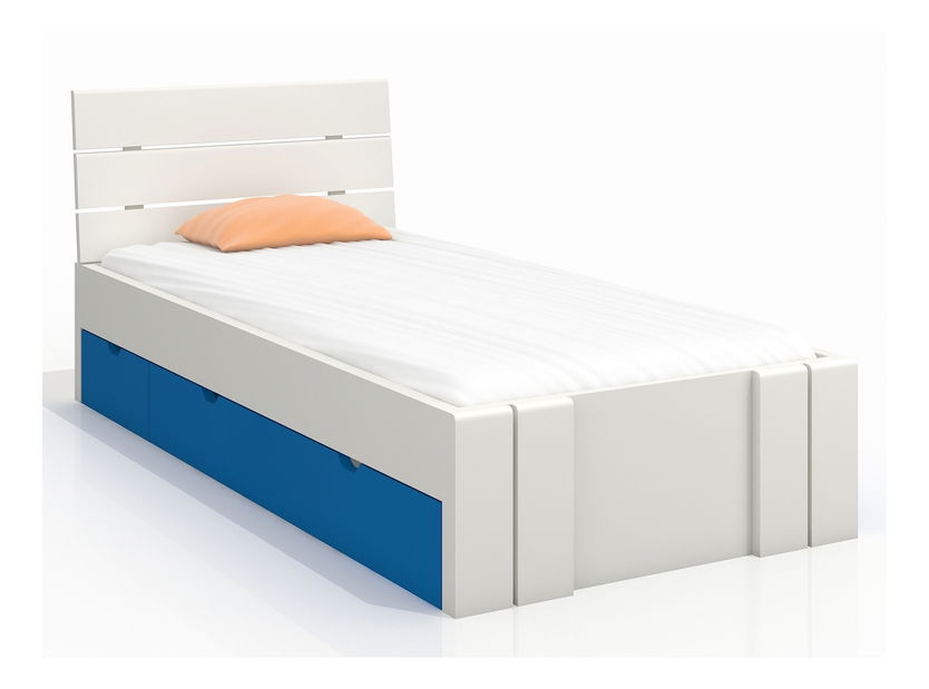 Jednolôžková posteľ 90 cm Naturlig Kids Tosen High Drawers (borovica) (s roštom)