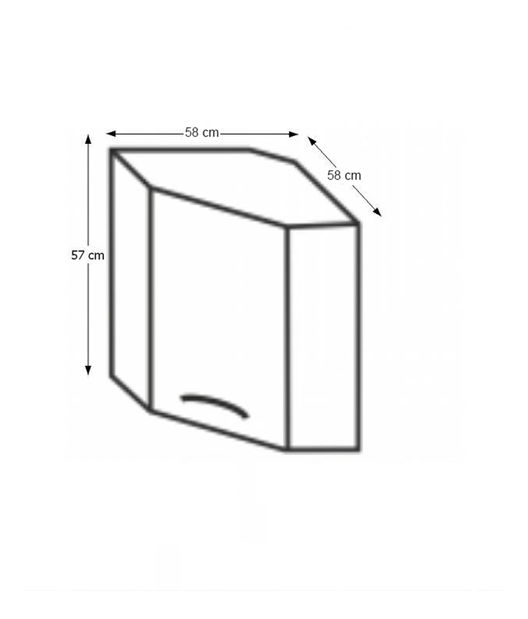 Corp superior de bucătărie, de colț Hariva New GN 60 *vânzare stoc