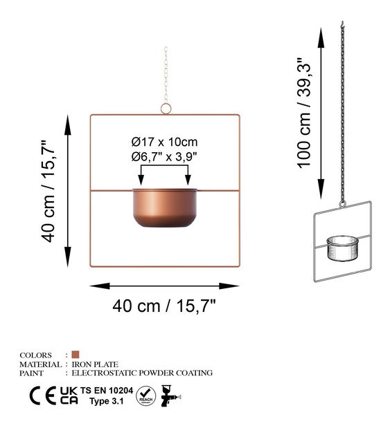 Vas decorativ Panjabi (cupru)