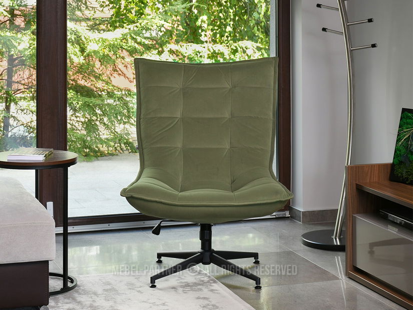 Kreslo Palma (olivový + čierna)