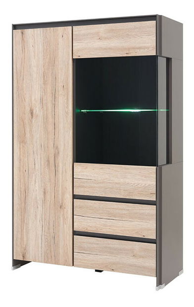 Vitrína BRW Fini REG1W1D2S/14/9 (s osvetlením)