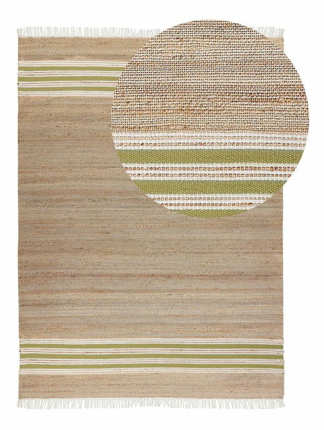 Szőnyeg 160 x 230 cm Miza (bézs + zöld)