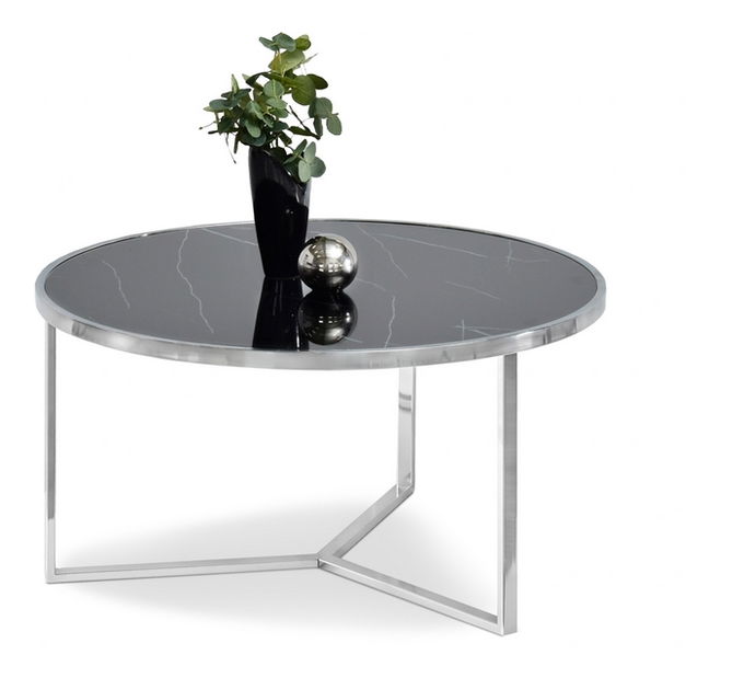 Dohányzóasztal Natol (fekete + króm)