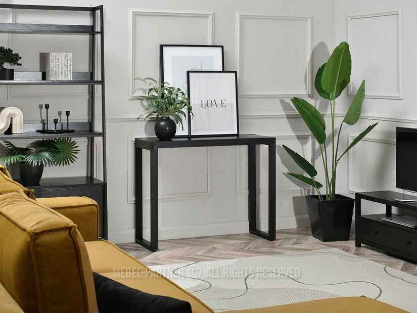 Konzolasztal Ines (fekete fa + fekete)